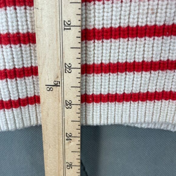 GAP Maternity Women's Sweater Small Cream Red Striped Long Sleeve Everyday Wear - Picture 7 of 8